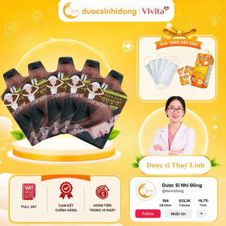 [ AN TOÀN NHANH CHÓNG ] Dầu Gội Nhuộm Tóc Pyeonan Đen Nâu Nhuộm Tại Nhà (Hộp 5 Gói)