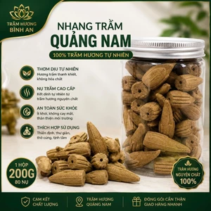 Nụ Trầm Hương Cao Cấp Bình An Cao Cấp (Hộp 200g ~ 80 Nụ) - Ít Khói, Thơm Thư Giãn, Chuẩn Quảng Nam