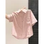 Áo sơ mi kiểu kẻ caro hồng đỏ xanh dương pastel tay lỡ dáng rộng giấu bụng mỡ ulzzang nhẹ nhàng HCOM27342