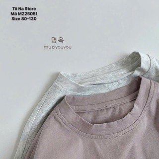 Áo Thun Cộc Tay Cho Bé Từ 9-28kg Phong Cách Hàn Quốc Vải Cotton Cao Cấp Phối Túi Hộp Basic MZ25051