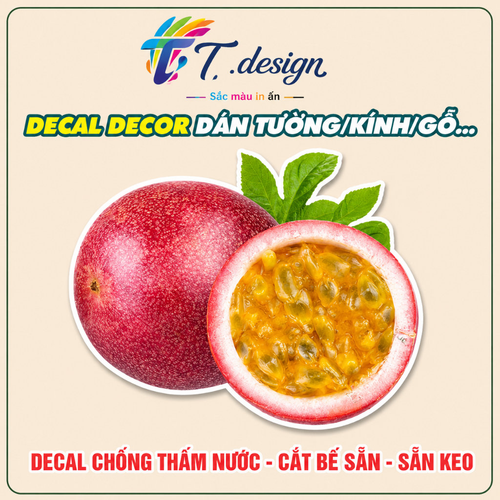 Decal Trang Trí Trái Cây Chống Nước - Đồ Dán Decor Tiệm Sinh Tố & Trà Sữa, Miễn Phí Vận Chuyển! 🌈