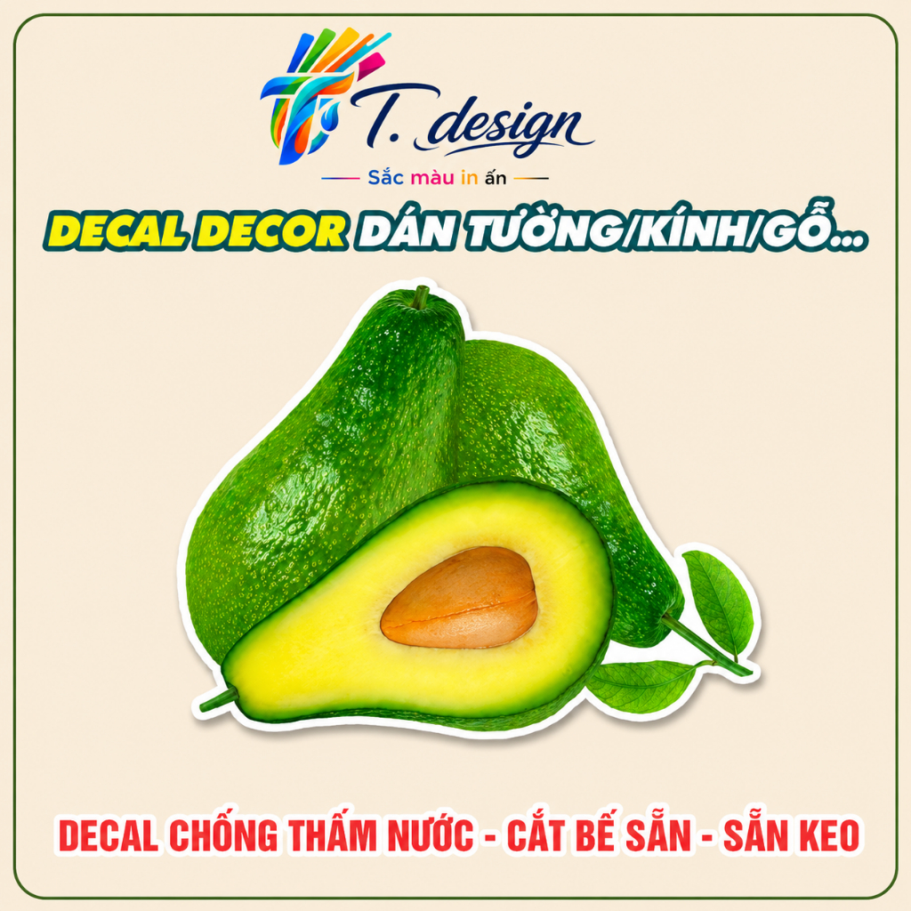 Decal Trang Trí Trái Cây Chống Nước - Đồ Dán Decor Tiệm Sinh Tố & Trà Sữa, Miễn Phí Vận Chuyển! 🌈