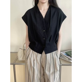 𝗠𝗮𝘆𝗮 𝗟𝗶𝗻𝗲𝗻-|LY LINEN| Áo Linen cổ V tay bay