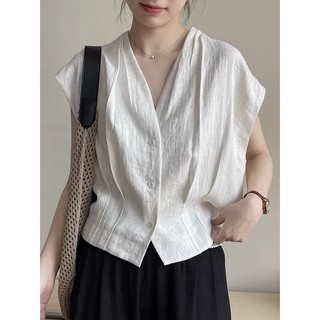 𝗠𝗮𝘆𝗮 𝗟𝗶𝗻𝗲𝗻-|LY LINEN| Áo Linen cổ V tay bay