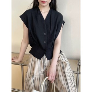 𝗠𝗮𝘆𝗮 𝗟𝗶𝗻𝗲𝗻-|LY LINEN| Áo Linen cổ V tay bay