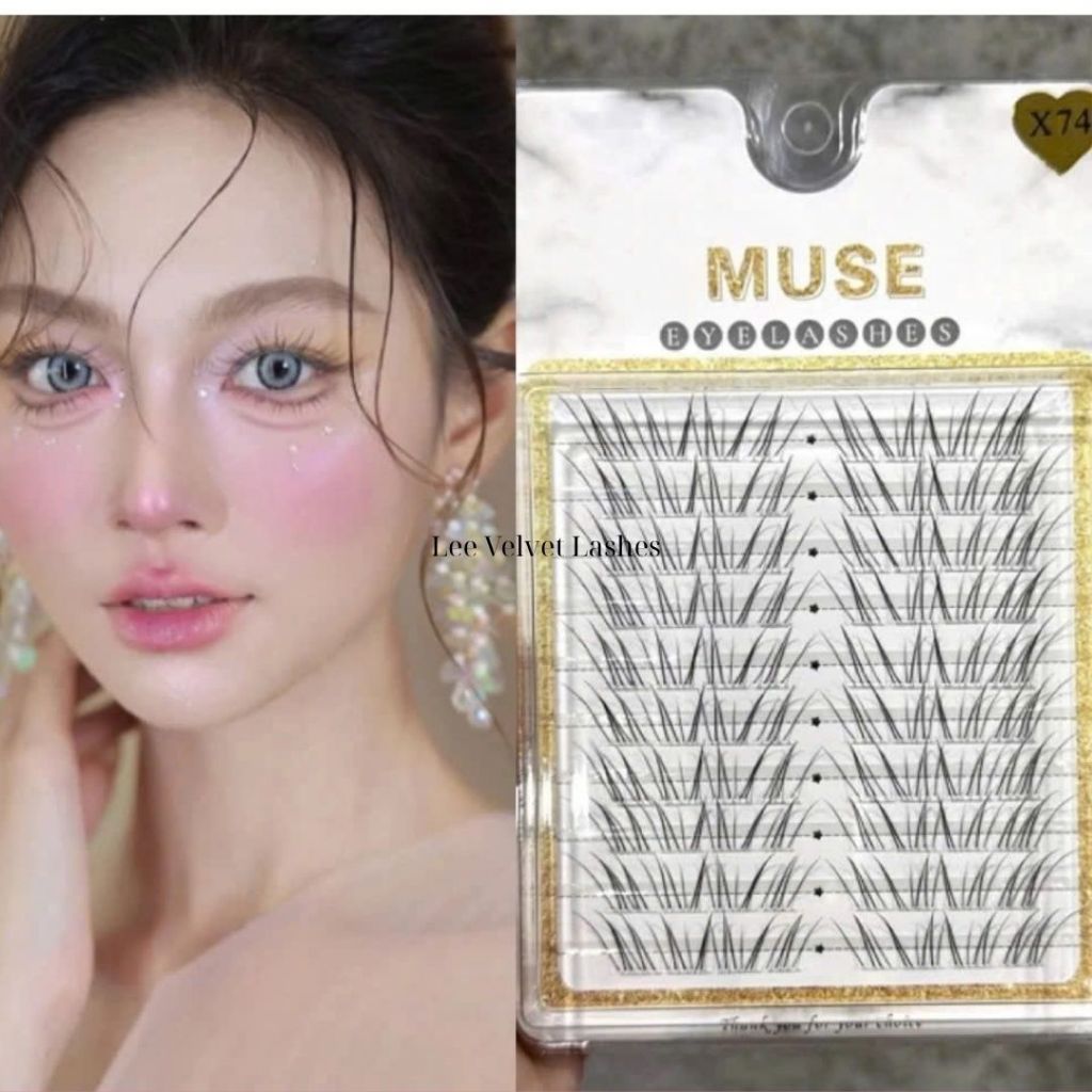 LeeVelvetLashes-MI MUSE X74-Mi gân sợi mảnh, tơi và đan xéo tự nhiên