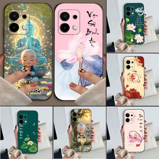Ốp lưng Oppo A6 / A6 Pro In hình thư pháp,tâm an, an nhiên,chú tiểu mềm bảo vệ camera