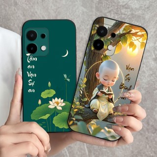 Ốp lưng Oppo A6 / A6 Pro In hình thư pháp,tâm an, an nhiên,chú tiểu mềm bảo vệ camera