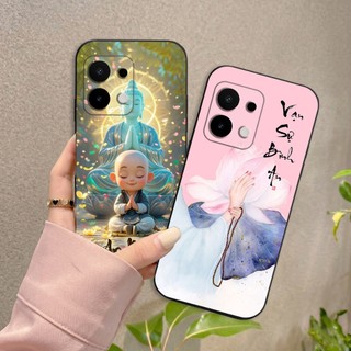 Ốp lưng Oppo A6 / A6 Pro In hình thư pháp,tâm an, an nhiên,chú tiểu mềm bảo vệ camera