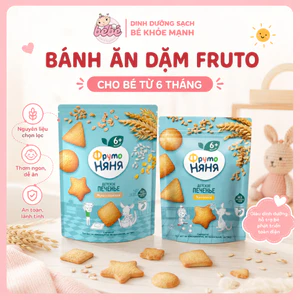 Bánh ăn dặm Fruto Nga cho bé từ 6 tháng 120g, vị ngũ cốc và yến mạch cực ngon