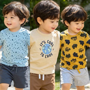 Bộ cộc bé trai sơ sinh mặc hè C6317 3 mẫu đẹp 3-18M (3-11kg) đồ bộ cotton mát mềm
