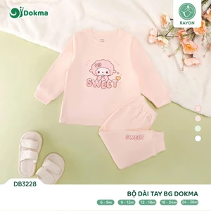 Bộ Nỉ Cotton Dokma Cổ Tròn Dài Tay Cho Bé DB3228 DB3161 DB3183 DB2441 DB2451 DB3120
