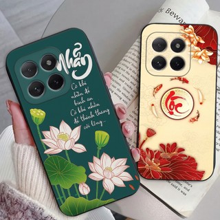 Ốp lưng IQOO Z10 Turbo In hình thư pháp,tâm an, an nhiên,chú tiểu mềm bảo vệ camera