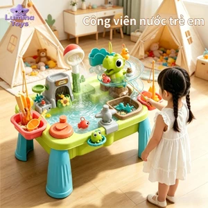 Bàn Chơi Nước Điện Khủng Long Phun Sương | Chạy Nước Tự Động + Đua Thuyền + Rửa Trái Cây