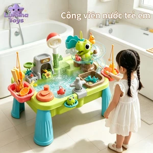 Đồ Chơi Bàn Nước Khủng Long 45 Phụ Kiện | Đa Chế Độ Chơi Nước An Toàn Cho Trẻ 3 Tuổi+