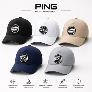 Mũ Golf Ping Lưỡi Trai Cao Cấp – Form Đẹp, Nhẹ Thoáng, Phong Cách Thể Thao