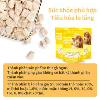 Ức Gà Cho Mèo 100g - 100% Thịt Thật, Giàu Protein Giúp Tăng Cân - Thức Ăn Vặt Thưởng Cho Mèo