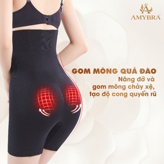 Quần Gen Nịt Bụng Cạp Cao Nâng Mông, Quần Nịt Bụng Gom Gọn Tạo Thắt Eo AMYBRA N3956