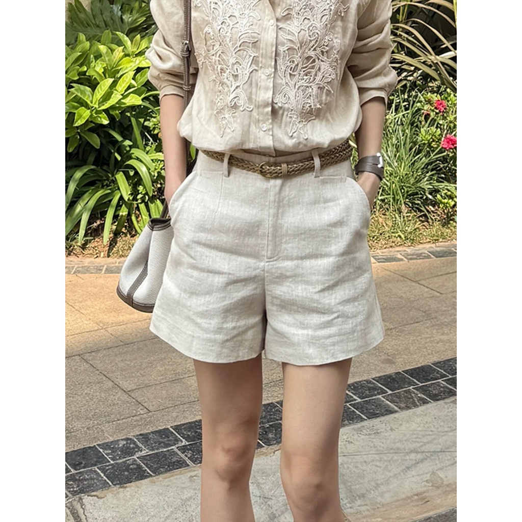 𝗦𝗼𝗿𝘁 𝗣𝗮𝗻𝘁𝘀-Quần đùi Linen form cực xinh