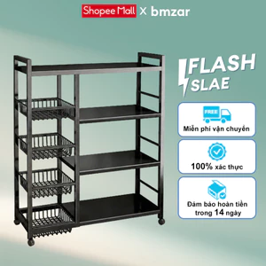 Kệ Để Đồ Nhà Bếp Kệ Đựng Đồ Nhiều Tầng 【100% sắt 】Kệ bếp Có thể chịu được 500kg