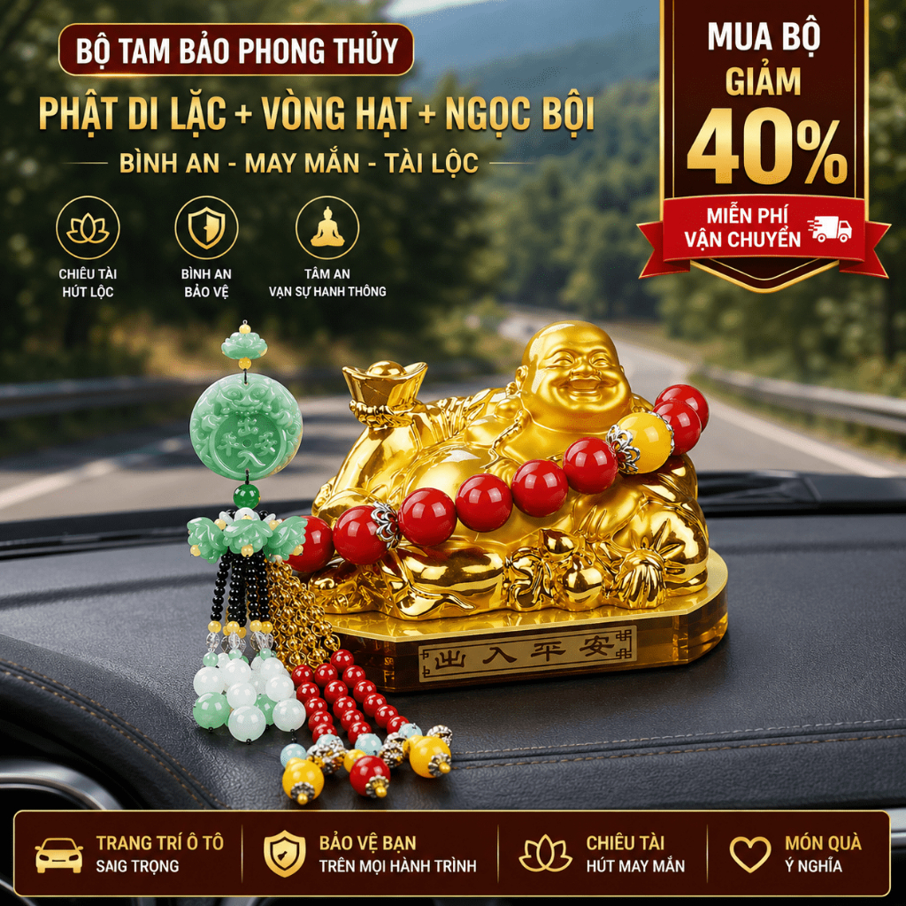 Móc Treo Xe Phật Di Lặc Phong Thủy, Tài Lộc Vượng Lên, Bảo Bình An Ra Vào, Trang Trí Xe Ô Tô【MUA 2 GIẢM 40%】
