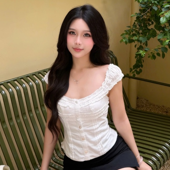 Áo Babydoll Kiểu Nữ Tay Phồng Mặc 2 Kiểu Phối Bèo Nhún Đi Biển Mùa Hè Kimee - KA869