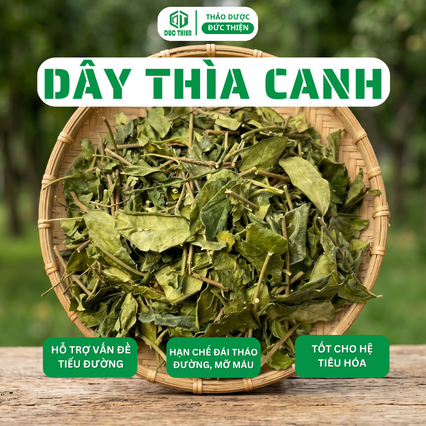 Dây Thìa Canh Loại 1 Đức Thiện (Khô, Sạch, Thơm) - Hỗ Trợ Cao Huyết Áp, Mỡ Trong Máu, Tiểu Đường