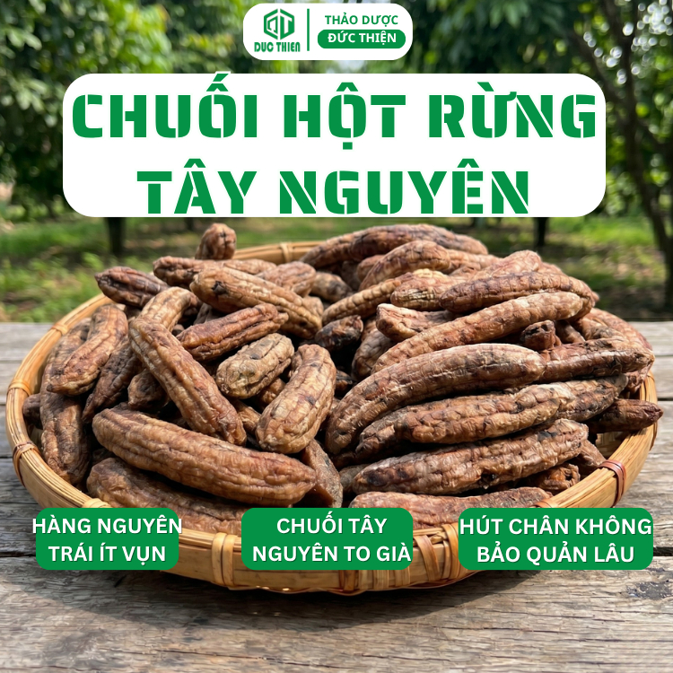 Combo 2kg Chuối Hột Rừng Loại 1 Đức Thiện (Khô, Sạch, Thơm) - Giảm Đau Xương Khớp, Gout, Sỏi Thận
