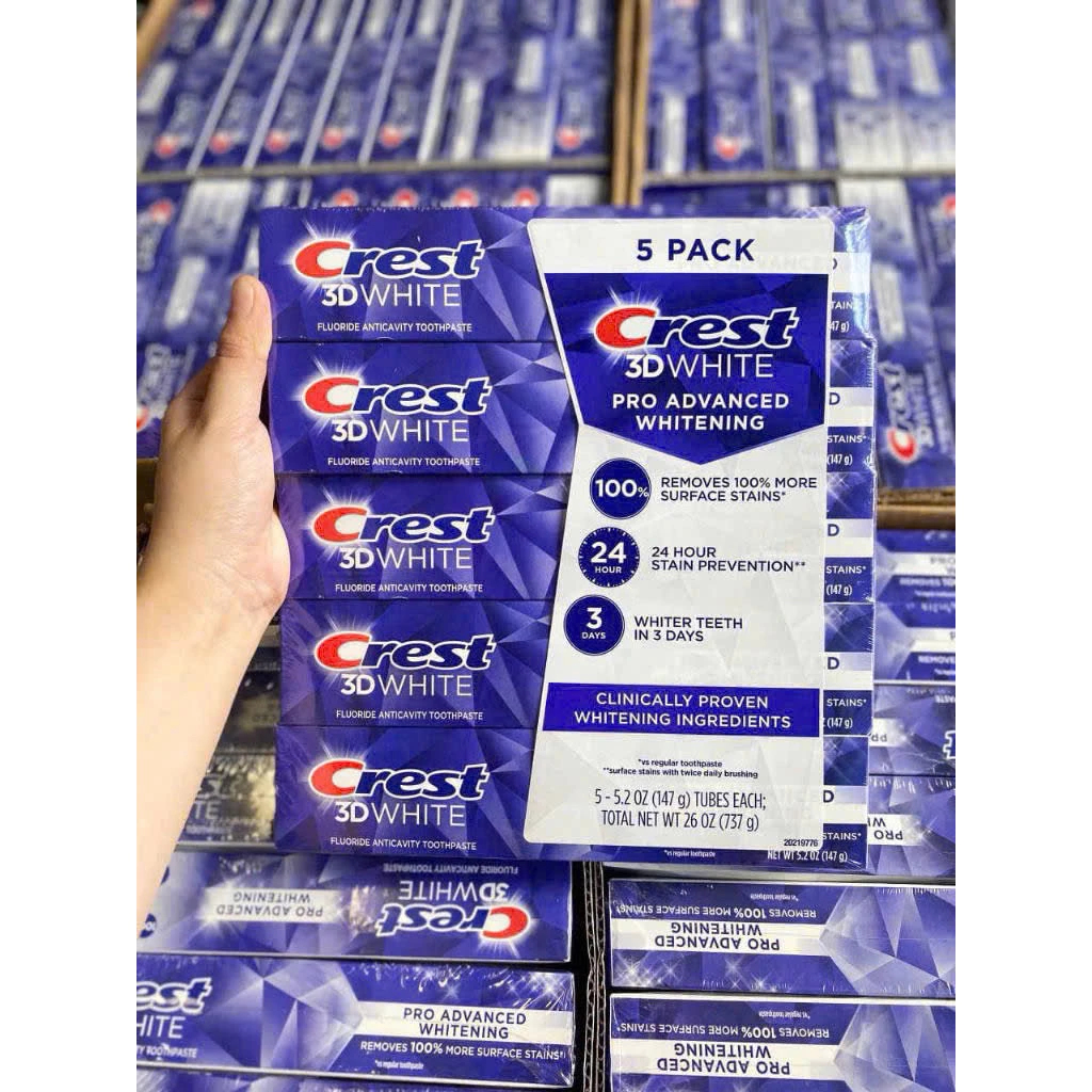 Kem đánh răng Crest 3D White Pro Advanced Whitening 147g