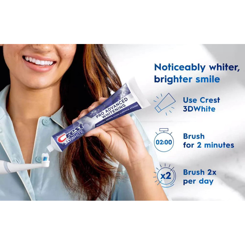 Kem đánh răng Crest 3D White Pro Advanced Whitening 147g