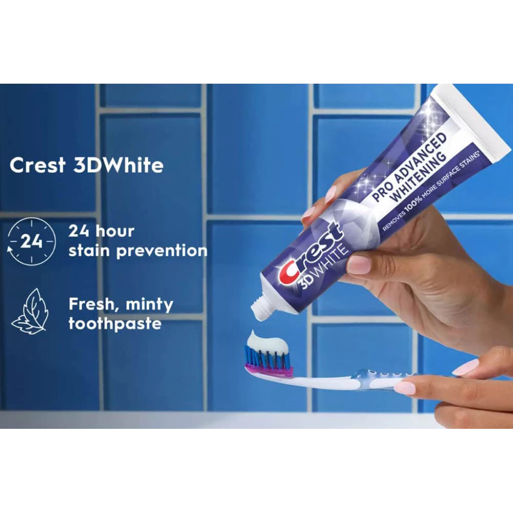 Kem đánh răng Crest 3D White Pro Advanced Whitening 147g