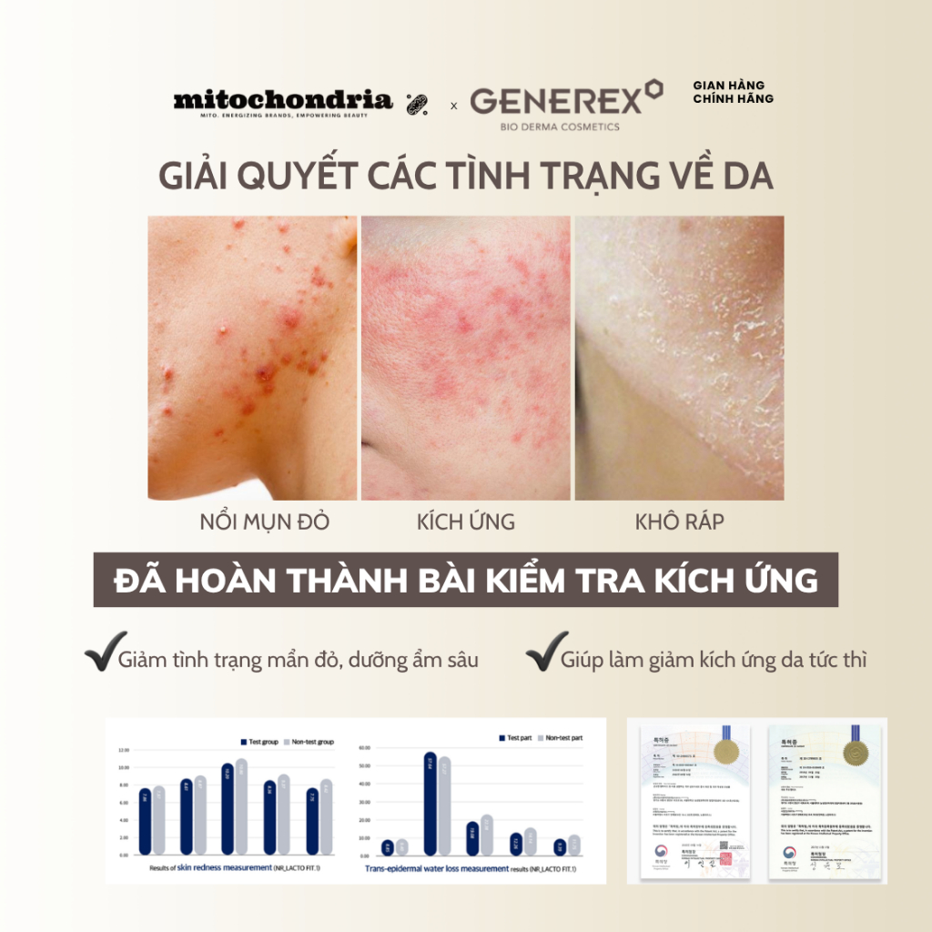 [Hộp 5 Miếng] Mặt nạ LỢI KHUẨN nuôi da khỏe GENEREX Malgeum Soothing Mask 30g