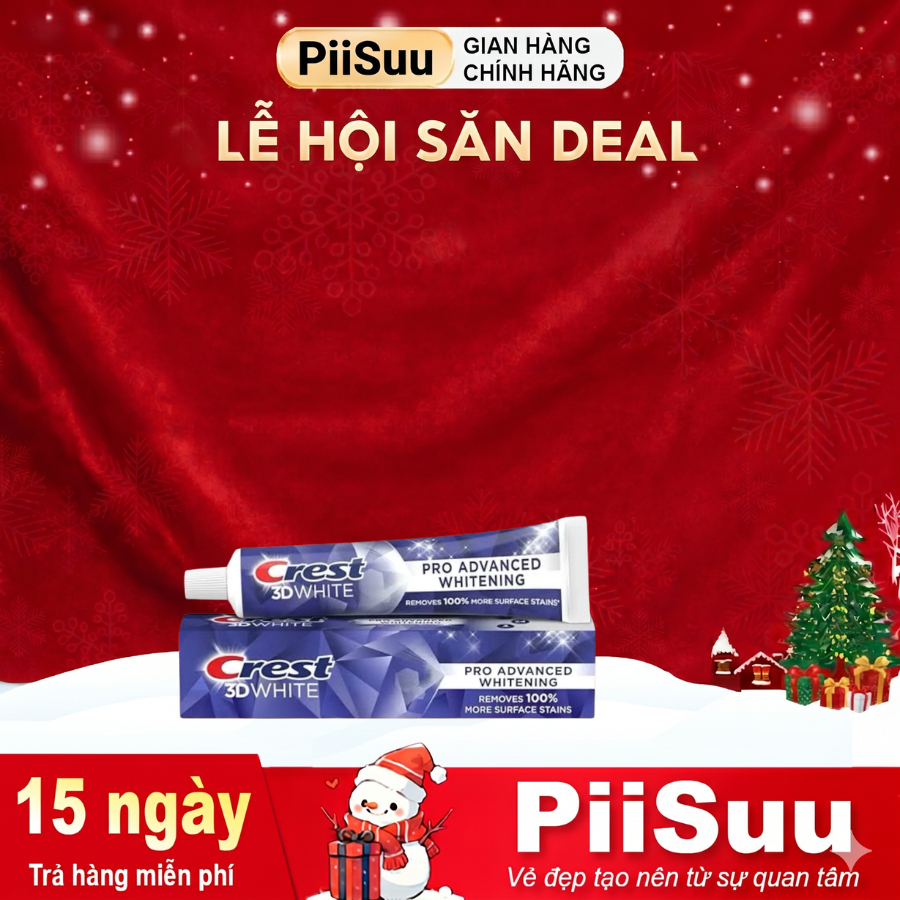 Kem đánh răng Crest 3D White Pro Advanced Whitening 147g