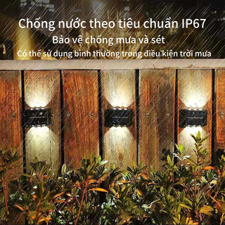 Ảnh 4 – OOKAS LED đèn tường năng lượng mặt trời chống nước Đèn trang trí tòa nhà, sân vườn, tường