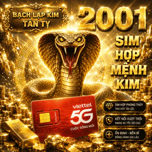 Sim Viettel Phong Thủy Hợp Tuổi 2001 Tân Tỵ Mệnh Bạch Lạp Kim Giúp Tăng Kỷ Luật Và Tài Lộc