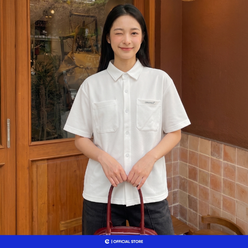 Áo sơ mi cộc tay boxy basic nam nữ Local Brand Chính Hãng City Cycle Áo sơ mi Relaxed