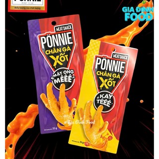 Chân gà Ponie xốt Mật ong mê, Kay tê - Chân gà rút xương mật ong mê 33gr