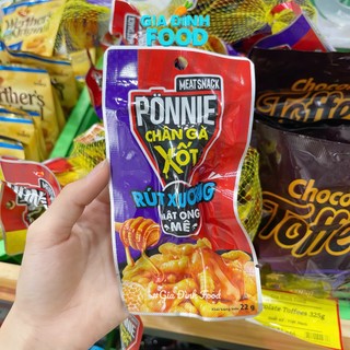 Chân gà Ponie xốt Mật ong mê, Kay tê - Chân gà rút xương mật ong mê 33gr