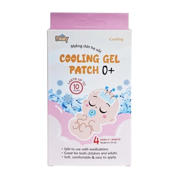 Miếng Dán Hạ Sốt Fobaby Cooling Gel Patch Cho Trẻ Sơ Sinh, Trẻ Em Người Lớn Gel Lạnh Hạ Nhiệt 10 Giờ