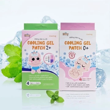 Miếng Dán Hạ Sốt Fobaby Cooling Gel Patch Cho Bé Trẻ Sơ Sinh Miếng Dán Gel Lạnh Hạ Nhiệt 10 Giờ