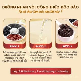 Combo 7 set cháo tam hắc, dưỡng tóc đen mượt, bổ thận, dưỡng nhan, giúp trẻ hóa từ bên trong