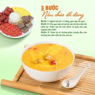 Combo 7 set cháo hạt kê táo đỏ thảo mộc khô, thơm sạch, bồi bổ tỳ vị và dưỡng nhan