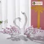 Cặp Thiên Nga Pha Lê Để Bàn - Thiên Nga Trang Trí Kệ Tủ Kèm Hộp Quà Tặng và Tấm Lót VIVA DECOR