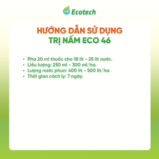 Trị Nấm Eco 46 (500ml) - Giúp Phòng Trừ Các Loại Nấm Bệnh, Ức Chế Sự Phát Triển Của Nấm, Hiệu Quả Nhanh Mạnh