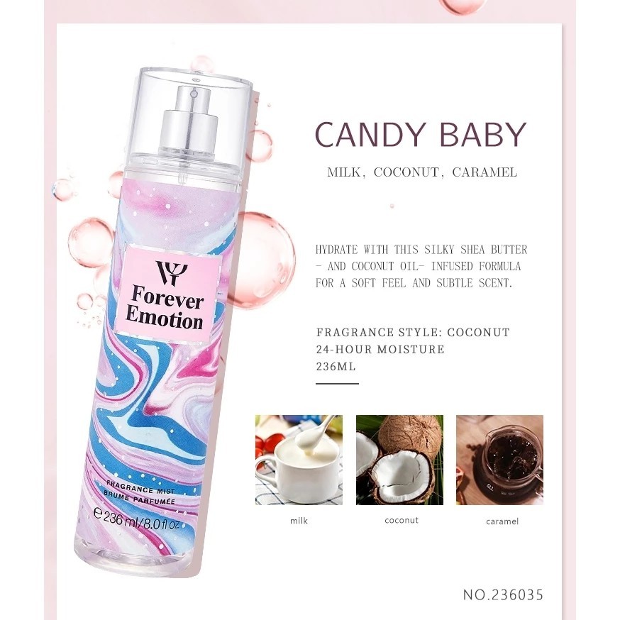 Fragrance Mist nước xịt thơm cơ thể hương nữ đa dạng dung tích 236ml dễ mang theo