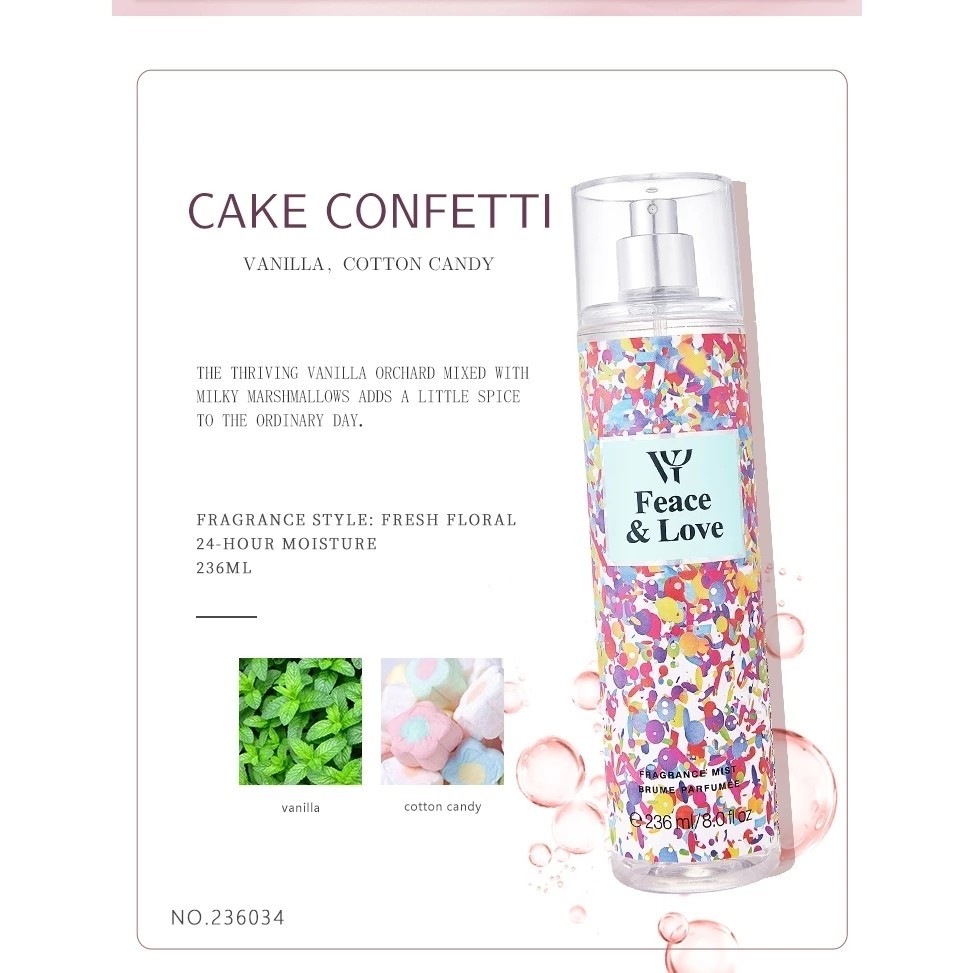 Fragrance Mist nước xịt thơm cơ thể hương nữ đa dạng dung tích 236ml dễ mang theo