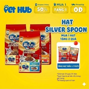 Hạt Silver Spoon Nhật Bản Cao Cấp Giàu Đạm, Thức Ăn Hạt Cho Mèo Công Thức Core Coating
