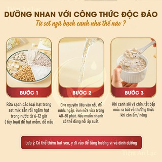 Combo 7 set cháo mỹ nhân, cháo dưỡng nhan cổ truyền, sữa ngũ cốc dinh dưỡng 6 vị, thơm ngon