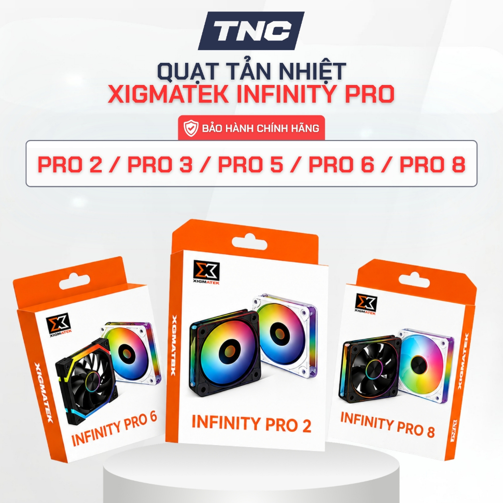 Quạt Tản Nhiệt Fan Case Xigmatek Infinity PRO 2 / PRO 3 / PRO 5 / PRO 6 / PRO 8 - Bảo Hành 12 Tháng