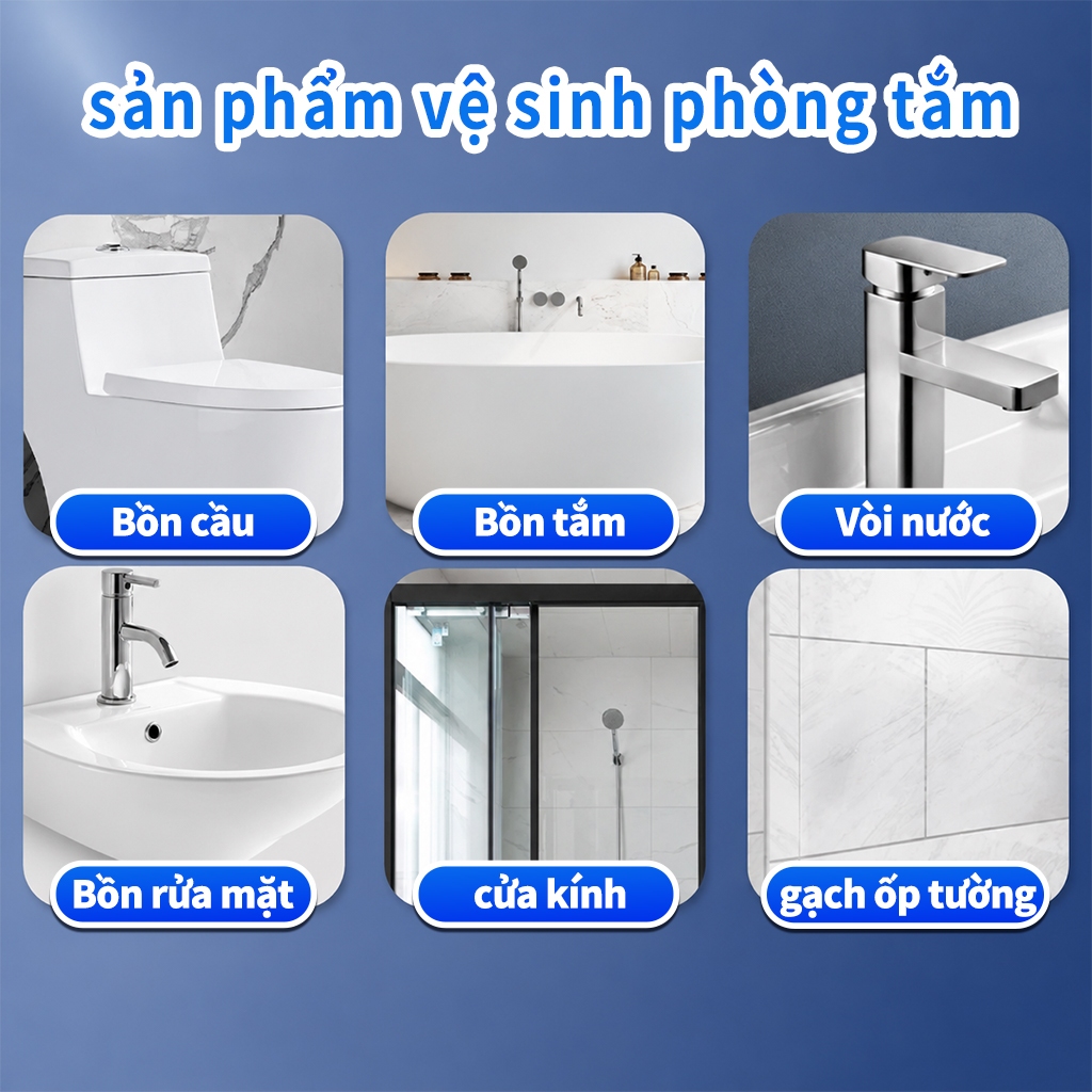 Nước tẩy nhà tắm Rabito 500ml, Diet Khuan 99.9%, làm sạch bụi bẩn, vết bẩn và dầu mỡ trên các thiết bị nhà tắm và mạch